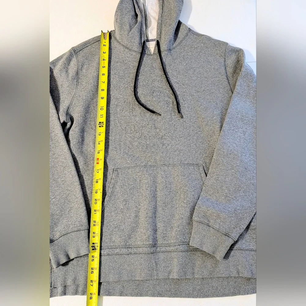 Levi's Strauss Gray Embossed Logo Men's Hoodie Sweatshirt Pouch Streetwear M